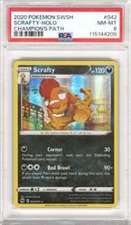 2020 Pokemon SWSH Champions Path Scrafty - Holo #042 PSA NM MT 8 
