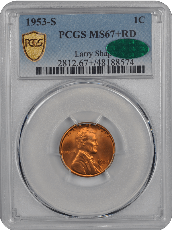 1953-S Lincoln PCGS RD 67+