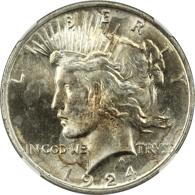 1924 Peace Dollar $1, NGC MS 64 