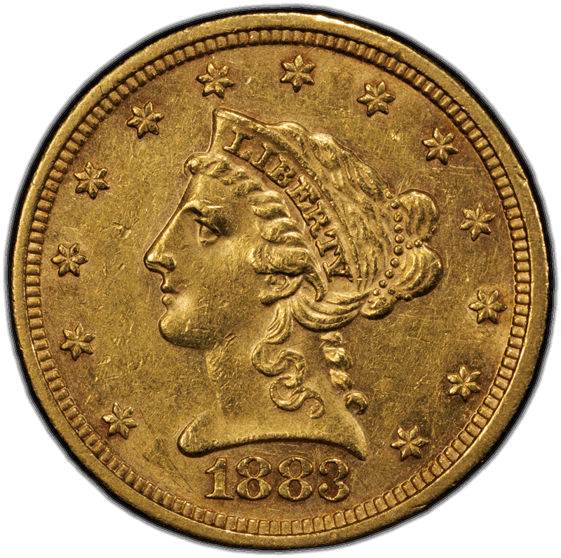 1883 $2.50 PCGS AU-55 CAC