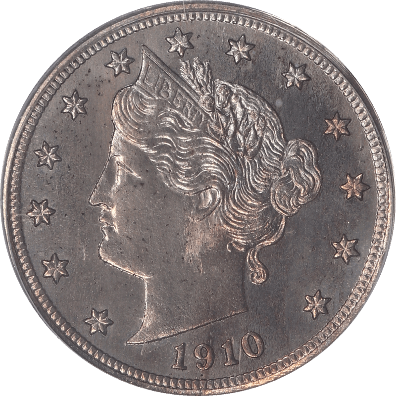 1910 Liberty V-Nickel - Nice and Original PCGS  PR 64 CAC - Nice Tone Coin