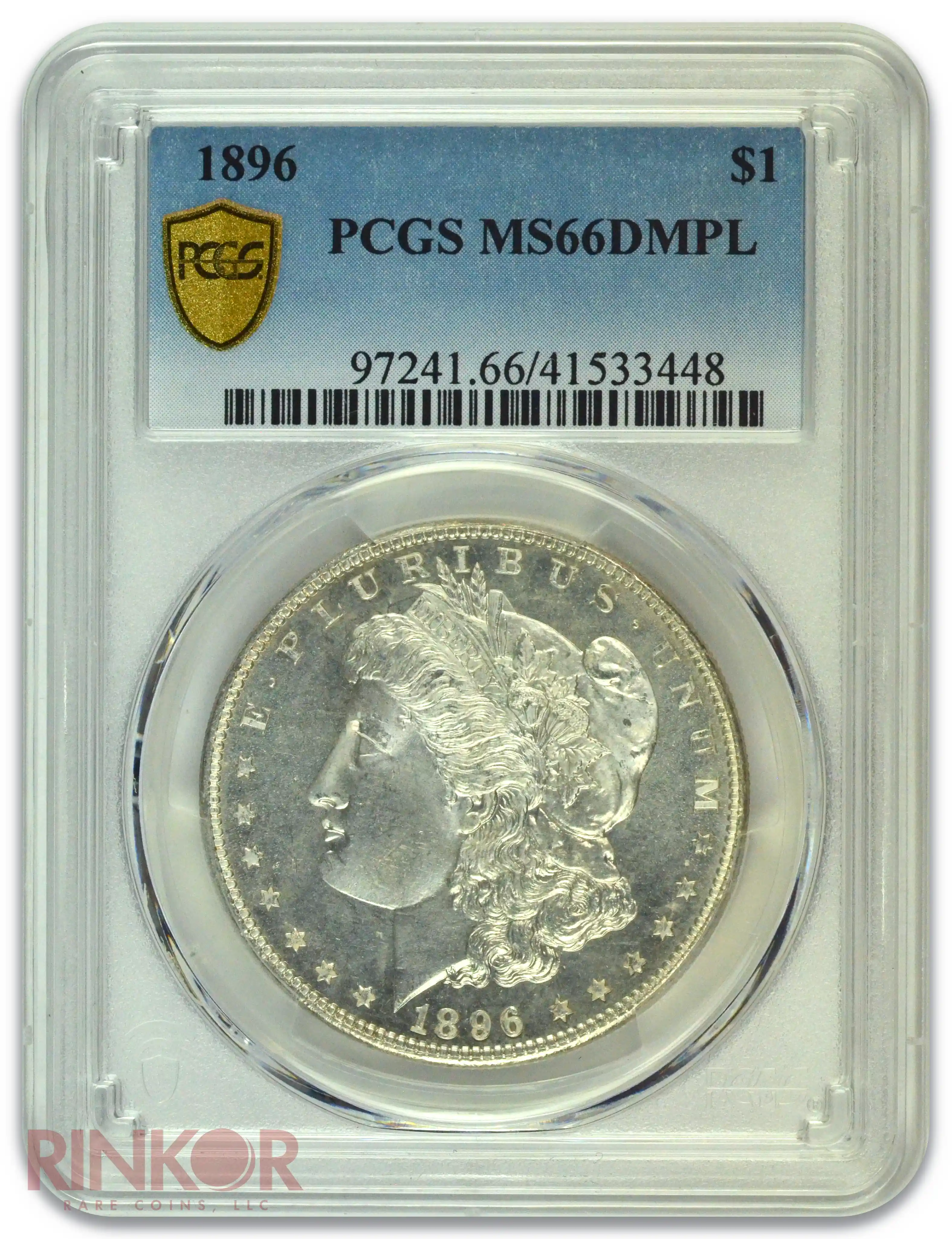 1896 $1 Morgan Dollar PCGS MS 66 DMPL