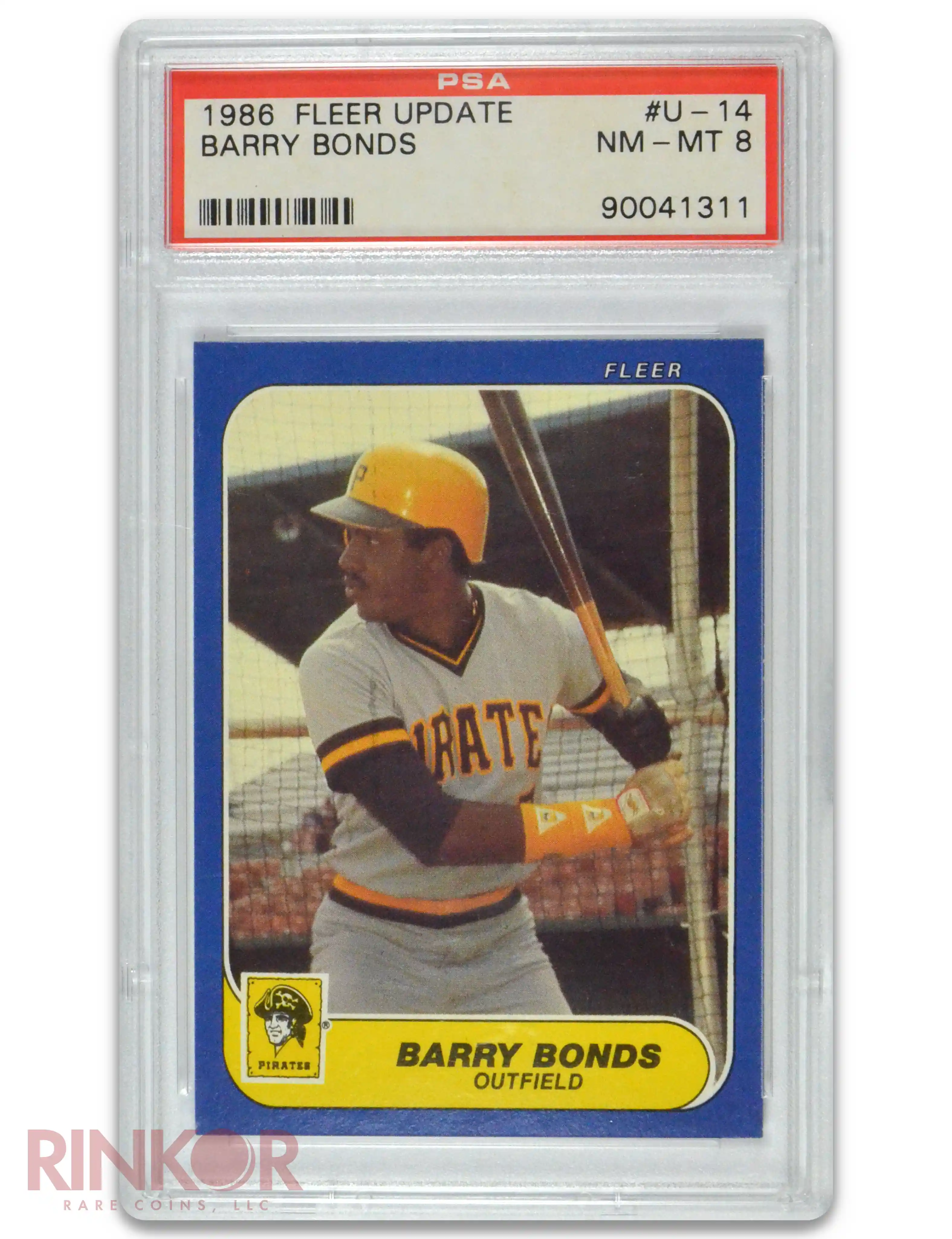 1986 Fleer Update Barry Bonds PSA NM-MT 8