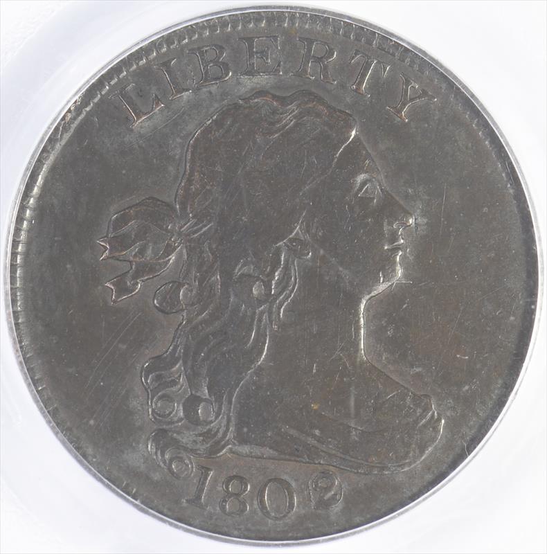 1802/0 1/2C Reverse of 1802 PCGS VF35BN 