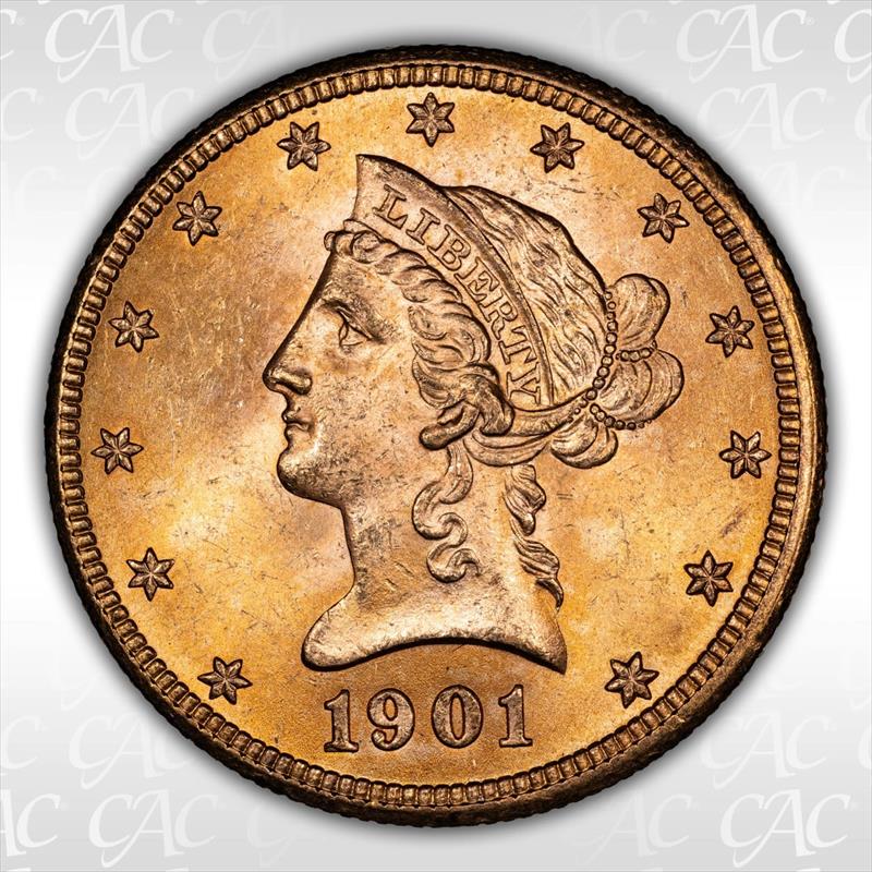 1901 $10 CACG MS 65