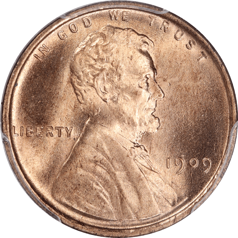 1909 Lincoln Wheat Cent 1c PCGS MS 65 Red CAC