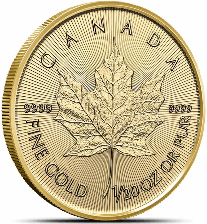 2024 $1 1/20oz. Canadian Gold Maple Leaf, BU 