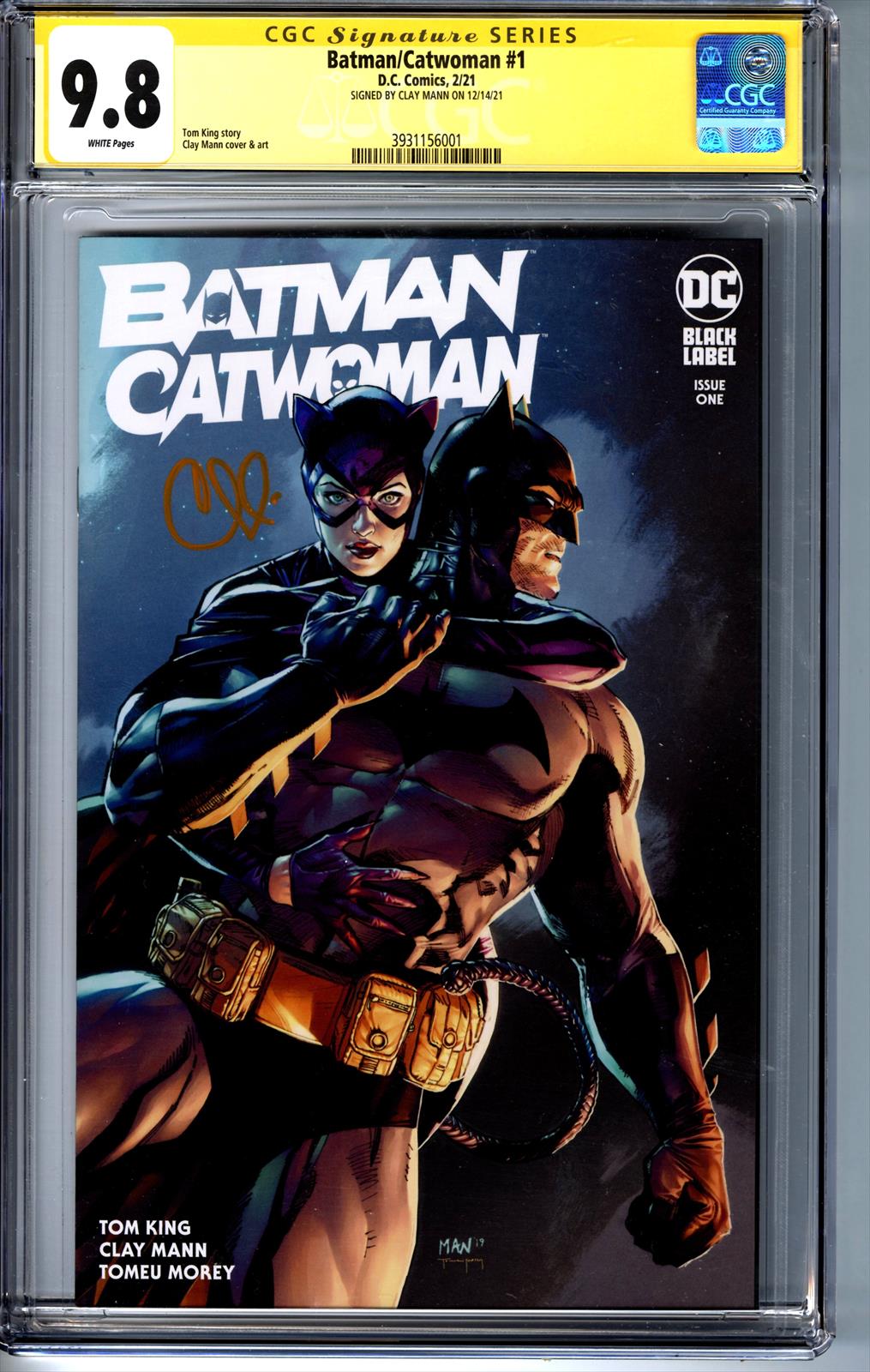 Batman/Catwoman #1 CGC 9.8 Signature Series Signed by Clay Mann 