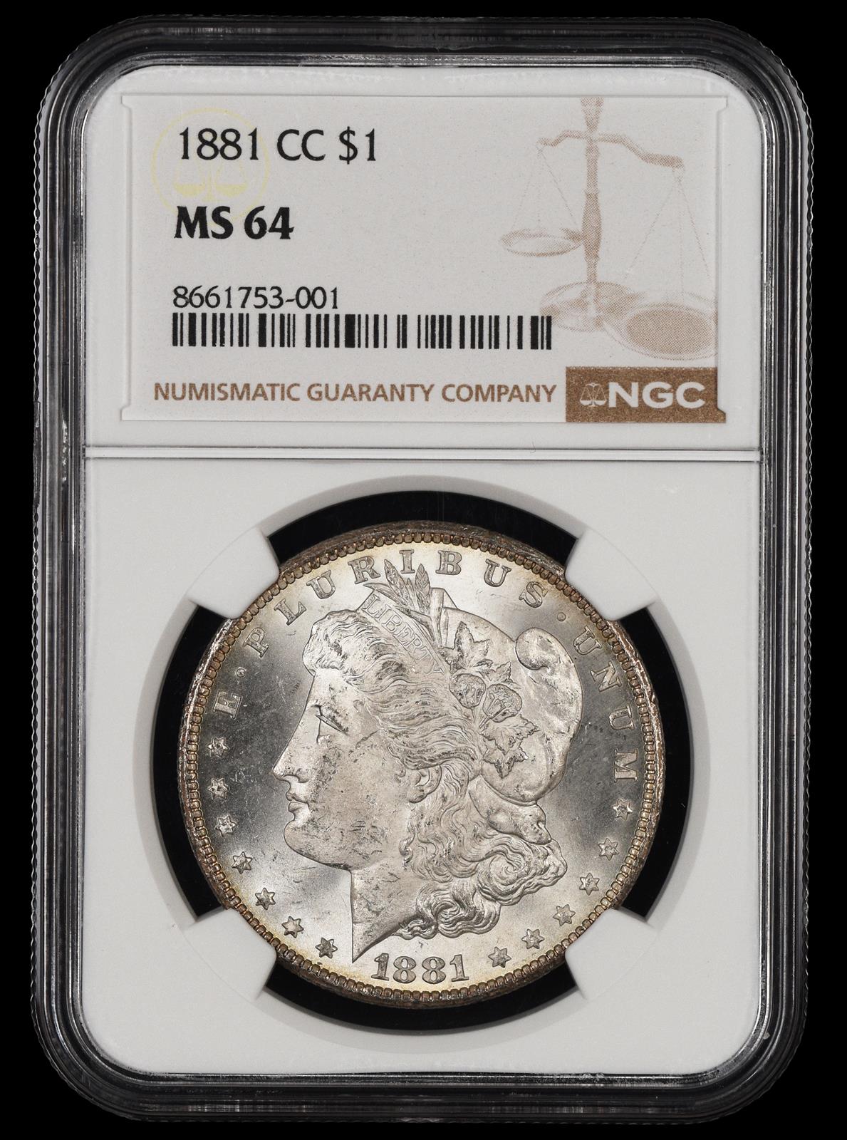 1881 CC $1 NGC MS 64