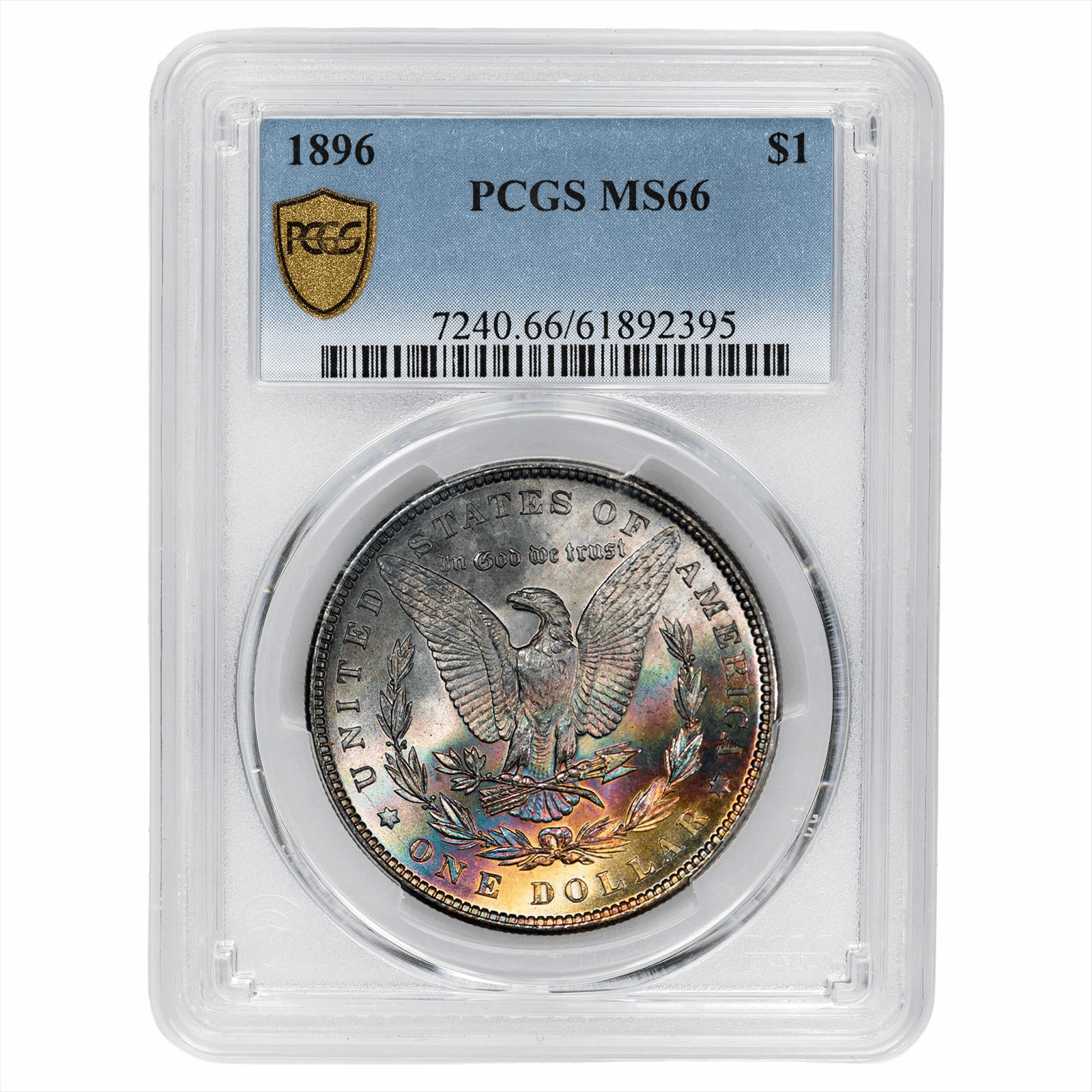 1896 Morgan Silver Dollar $1 PCGS MS 66