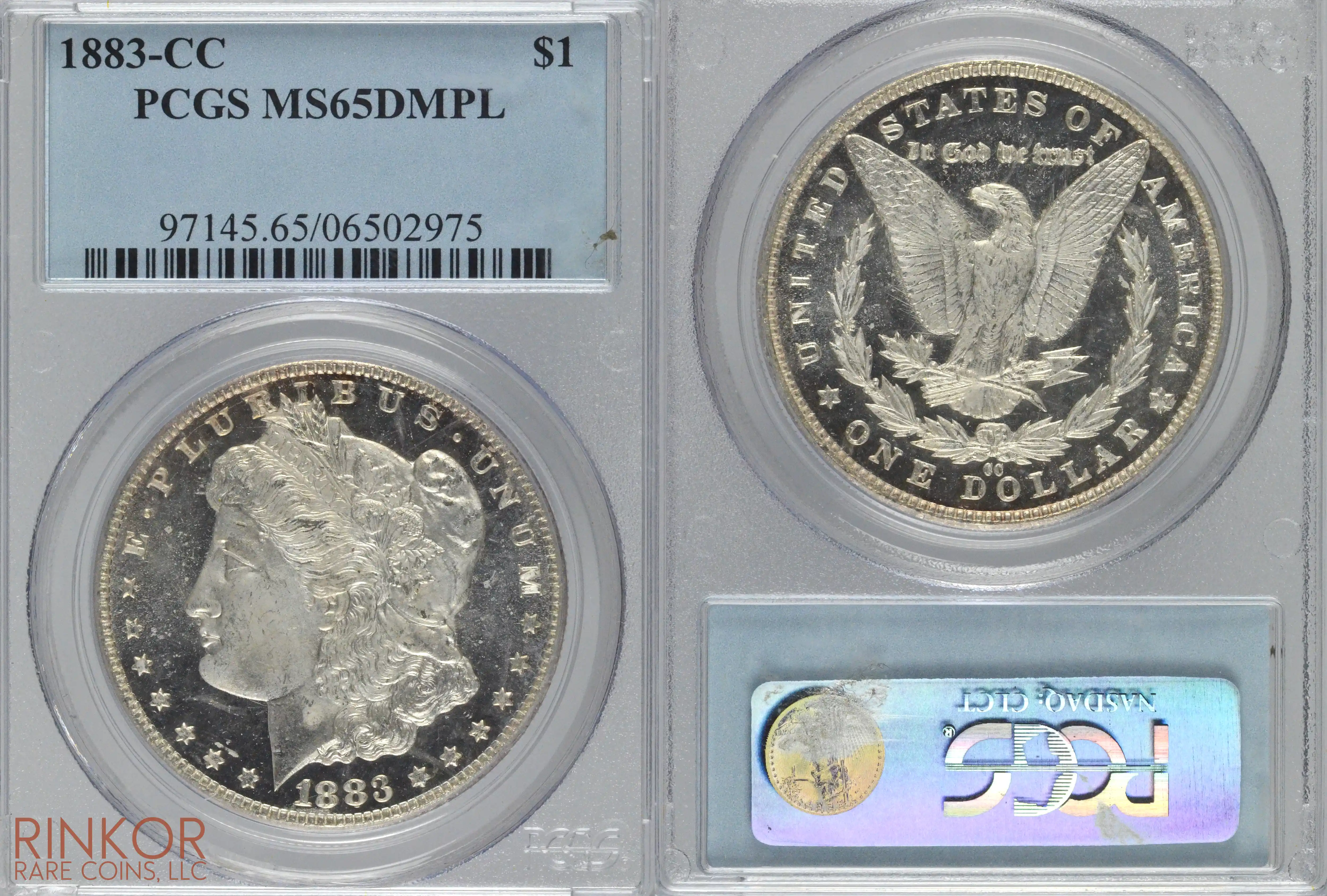 1883-CC $1 PCGS MS 65 DMPL 