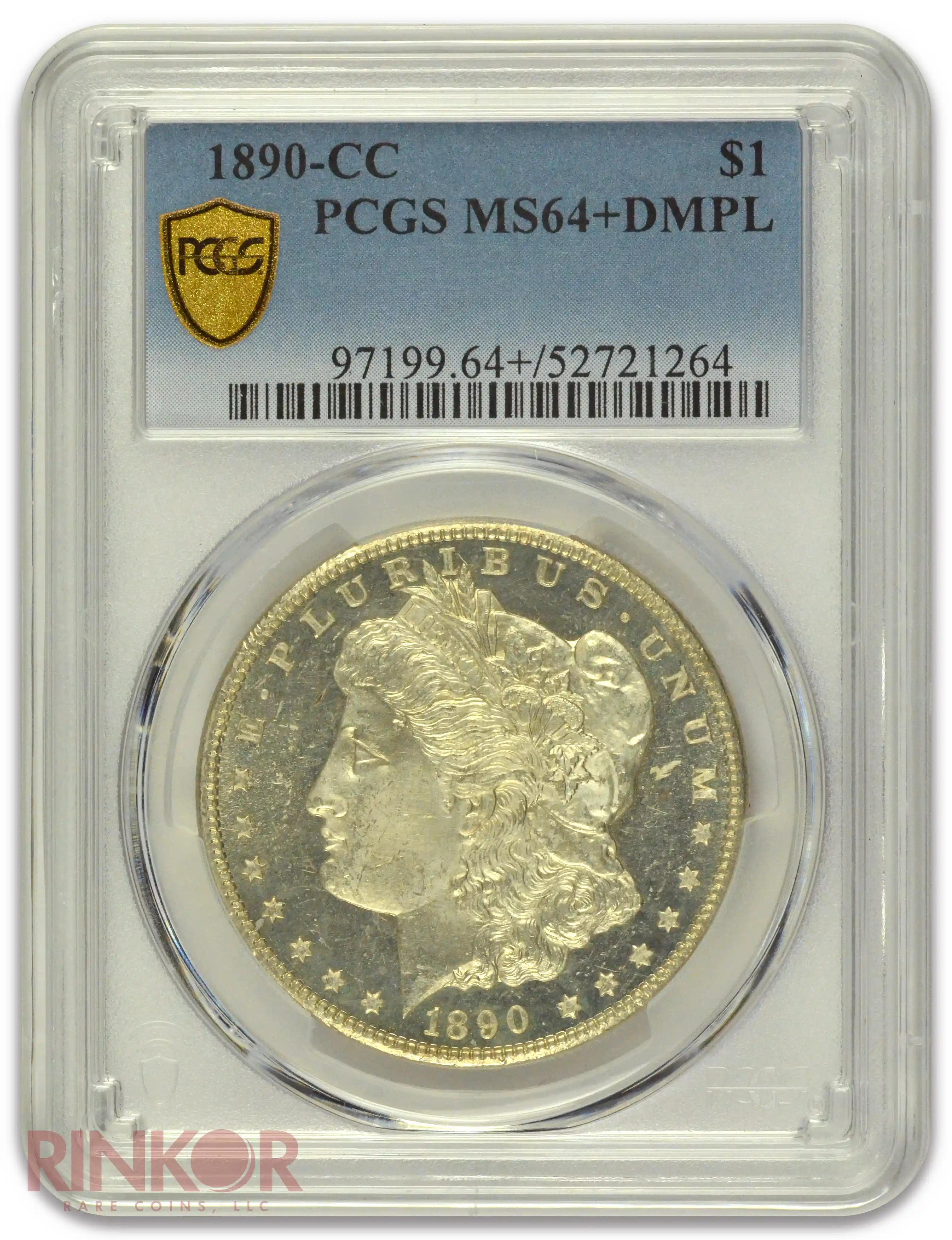 1890-CC $1 Morgan Dollar PCGS MS 64+ DMPL