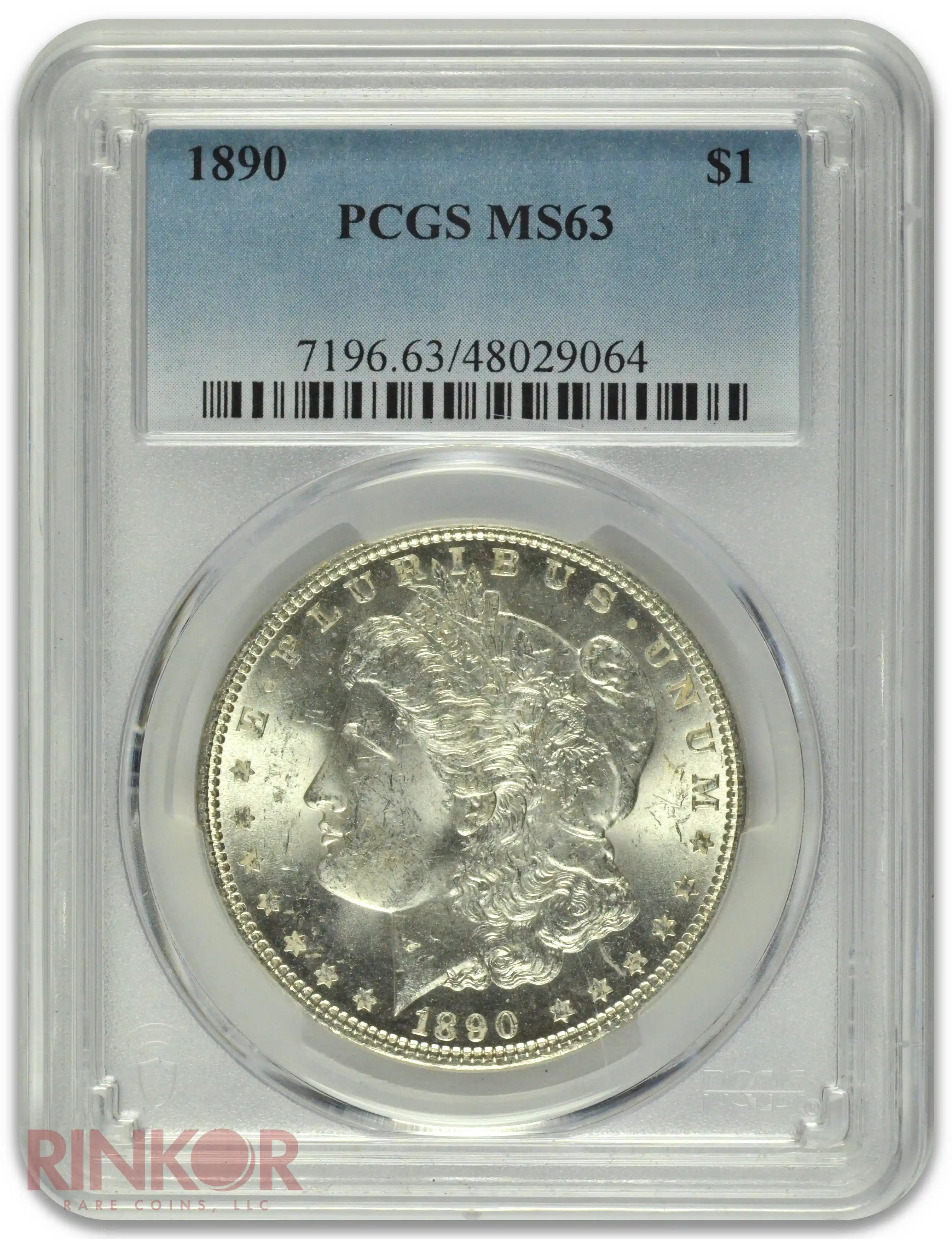 1890 $1 Morgan Dollar PCGS MS 63 