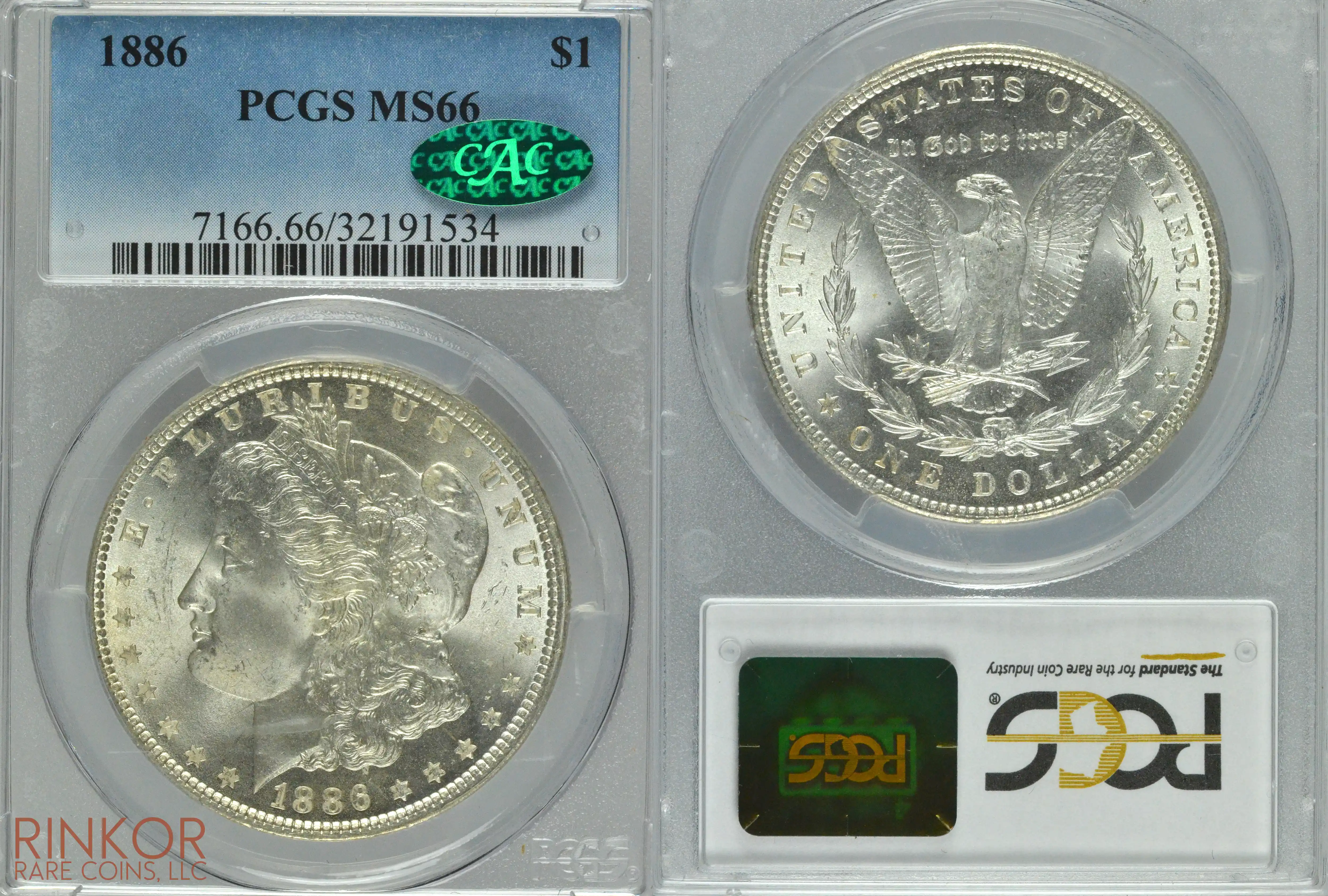 1886 $1 PCGS MS 66 CAC