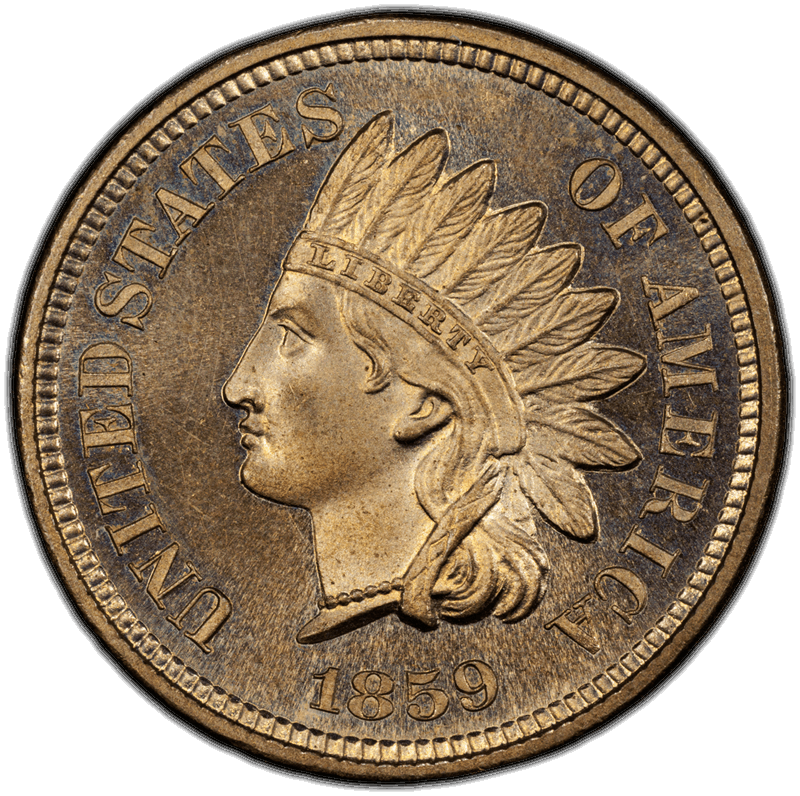 1859 1c PCGS PR 66 CAC