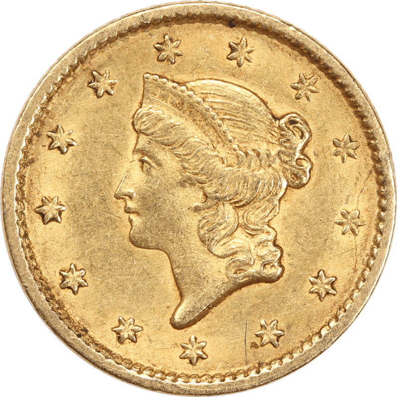 1851 Liberty $1 Gold Dollar UNC