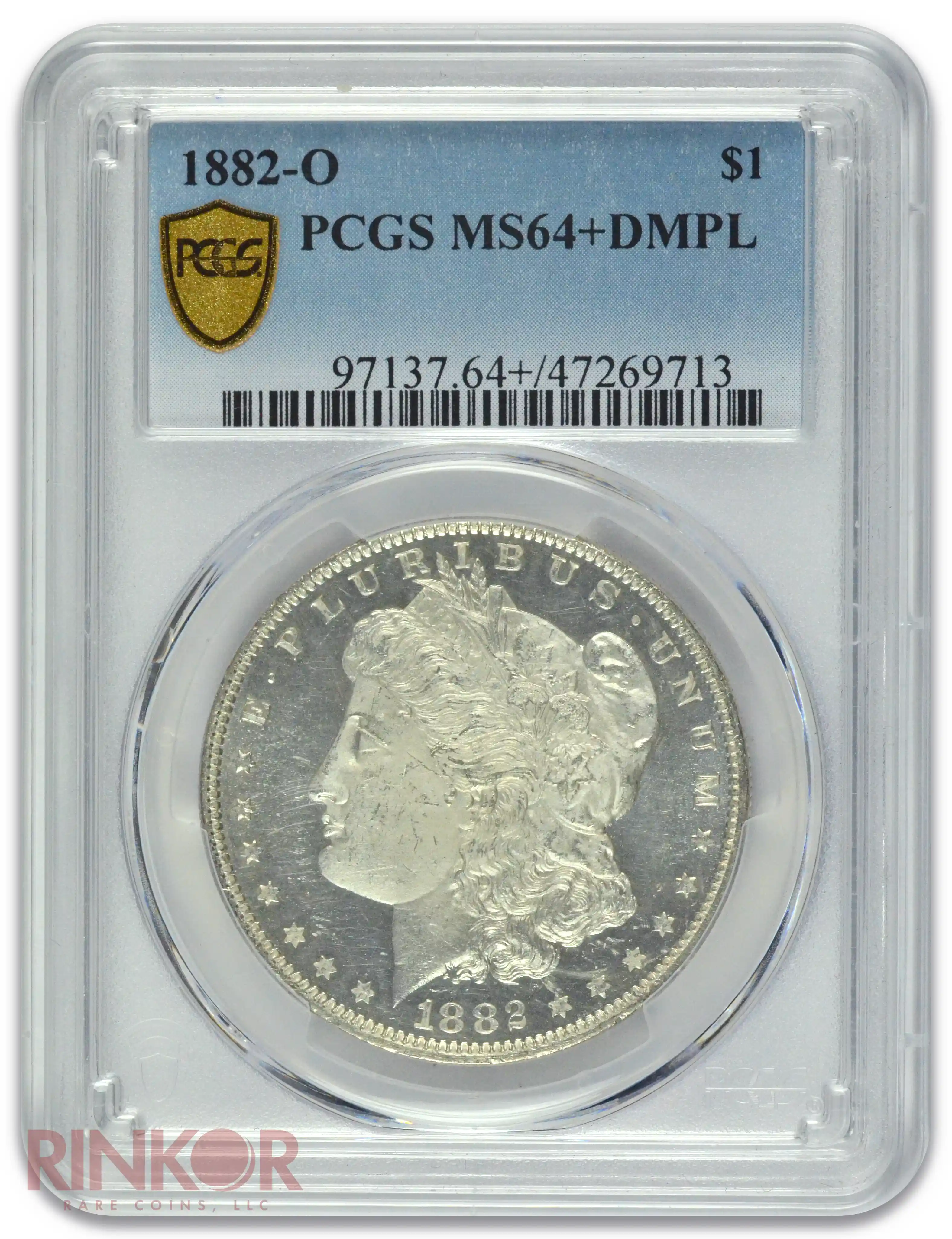 1882-O $1 Morgan Dollar PCGS MS 64+ DMPL