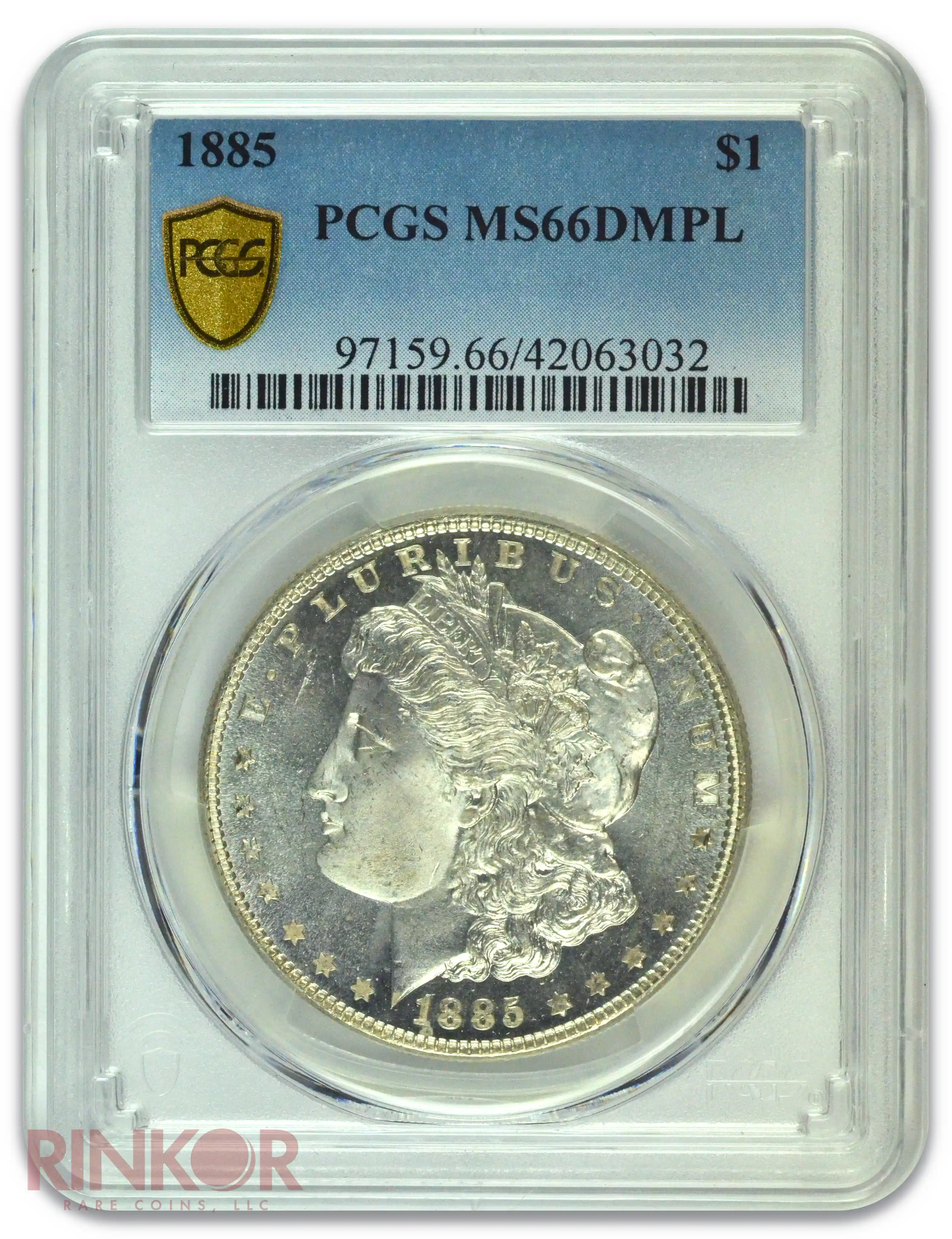 1885 $1 Morgan Dollar PCGS MS 66 DMPL