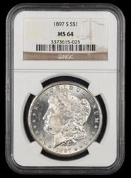 1897 S $1 NGC MS64 MS64