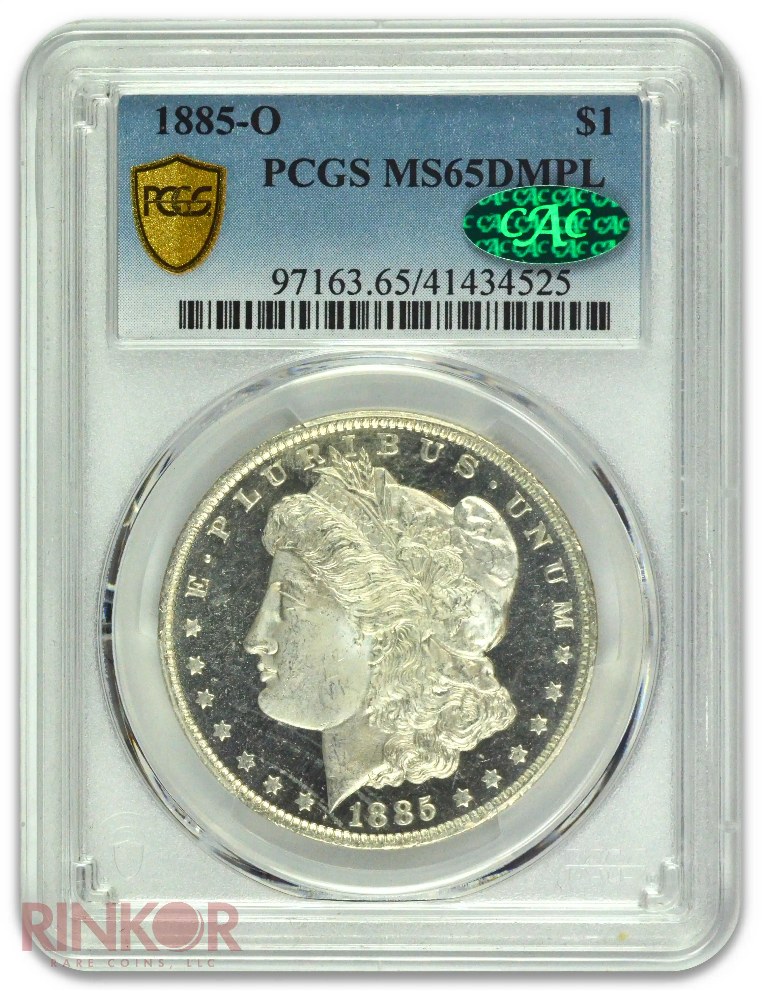 1885-O $1 Morgan Dollar PCGS MS 65 DMPL CAC