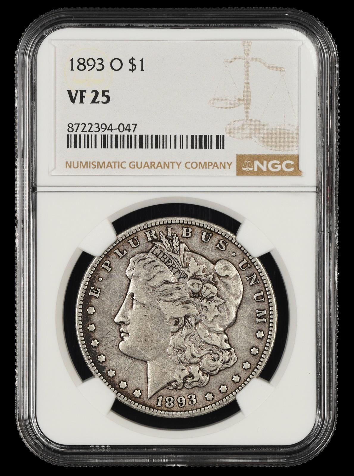 1893 O $1 NGC VF-25