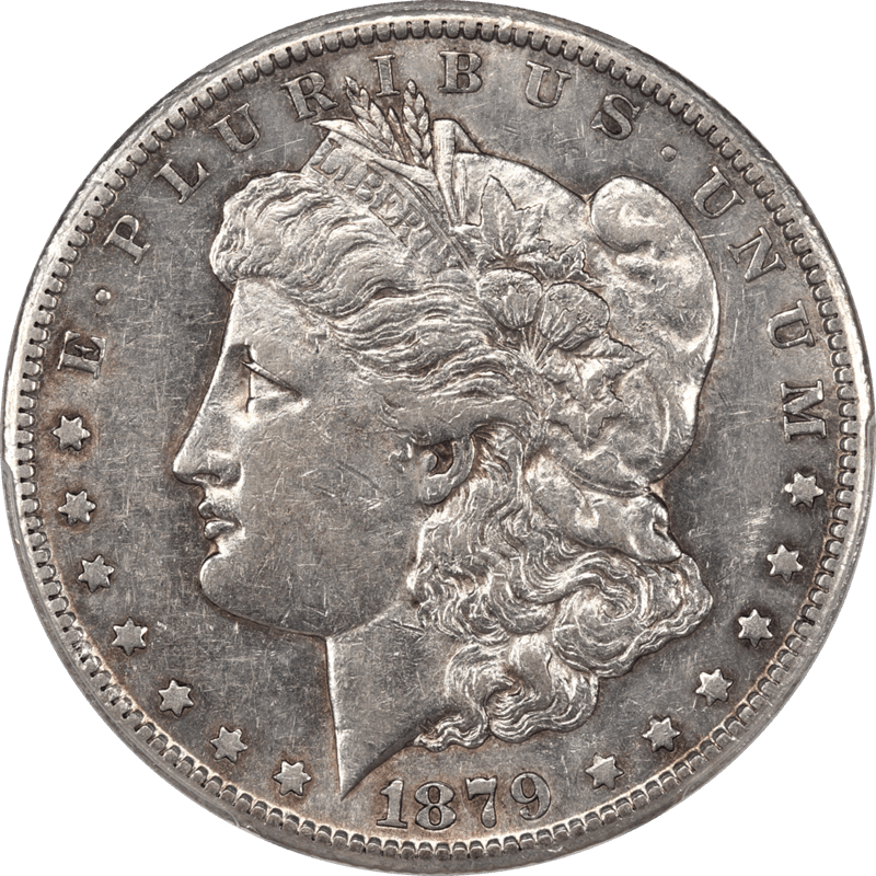 1879-CC Capped Die Morgan Silver Dollar, PCGS AU50, VAM-3, Capped CC - Key Date