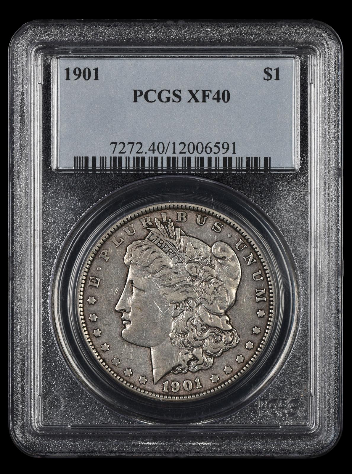 1901 $1 PCGS XF-40