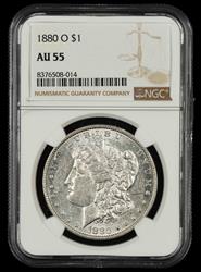 1880 $1 NGC  AU55