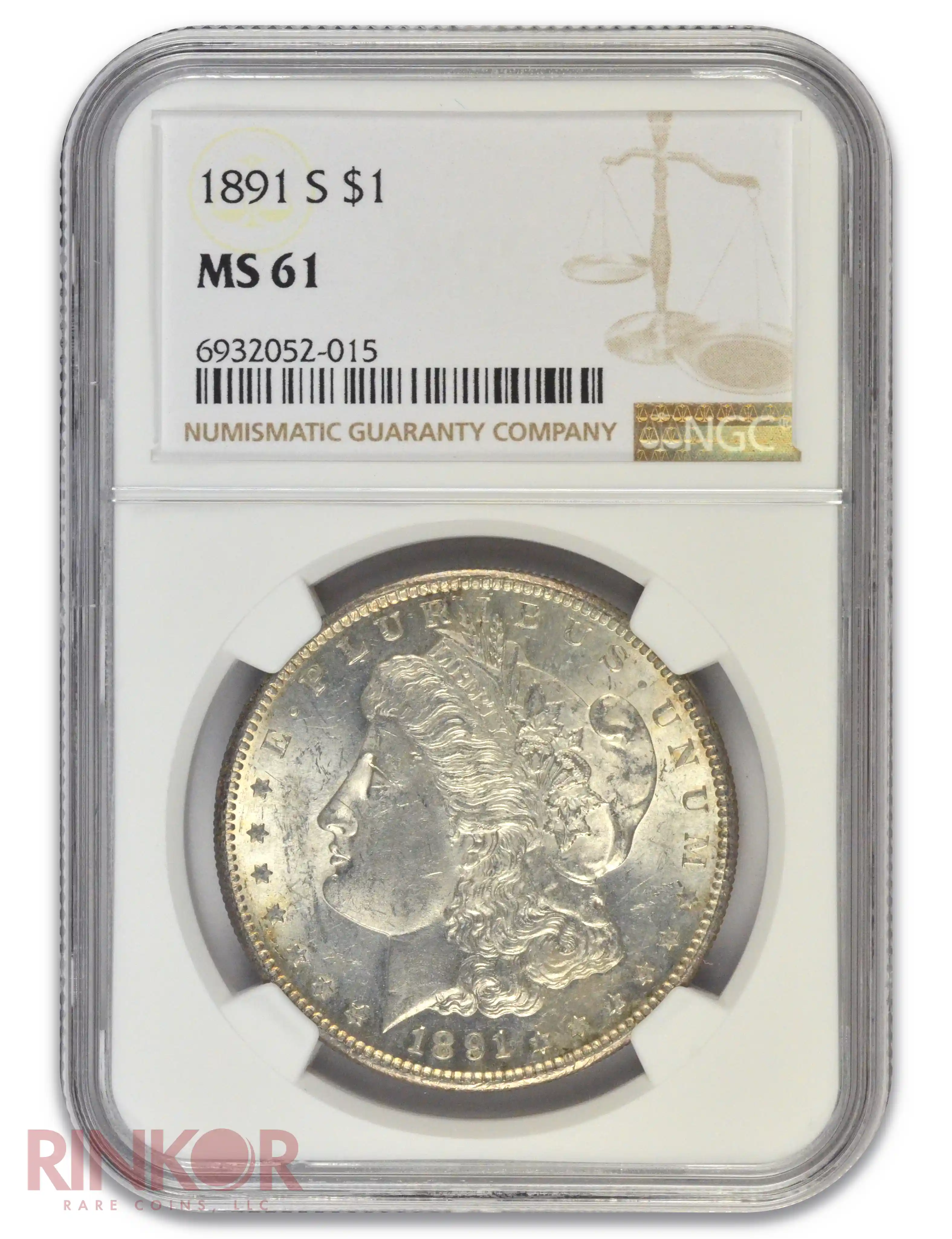 1891-S Morgan Dollar NGC MS 61 