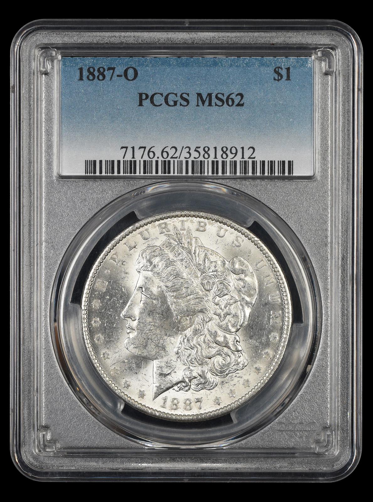 1887 O $1 PCGS MS62
