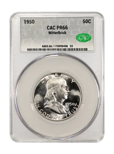 1950 50c CAC PR 66 WitterBrick