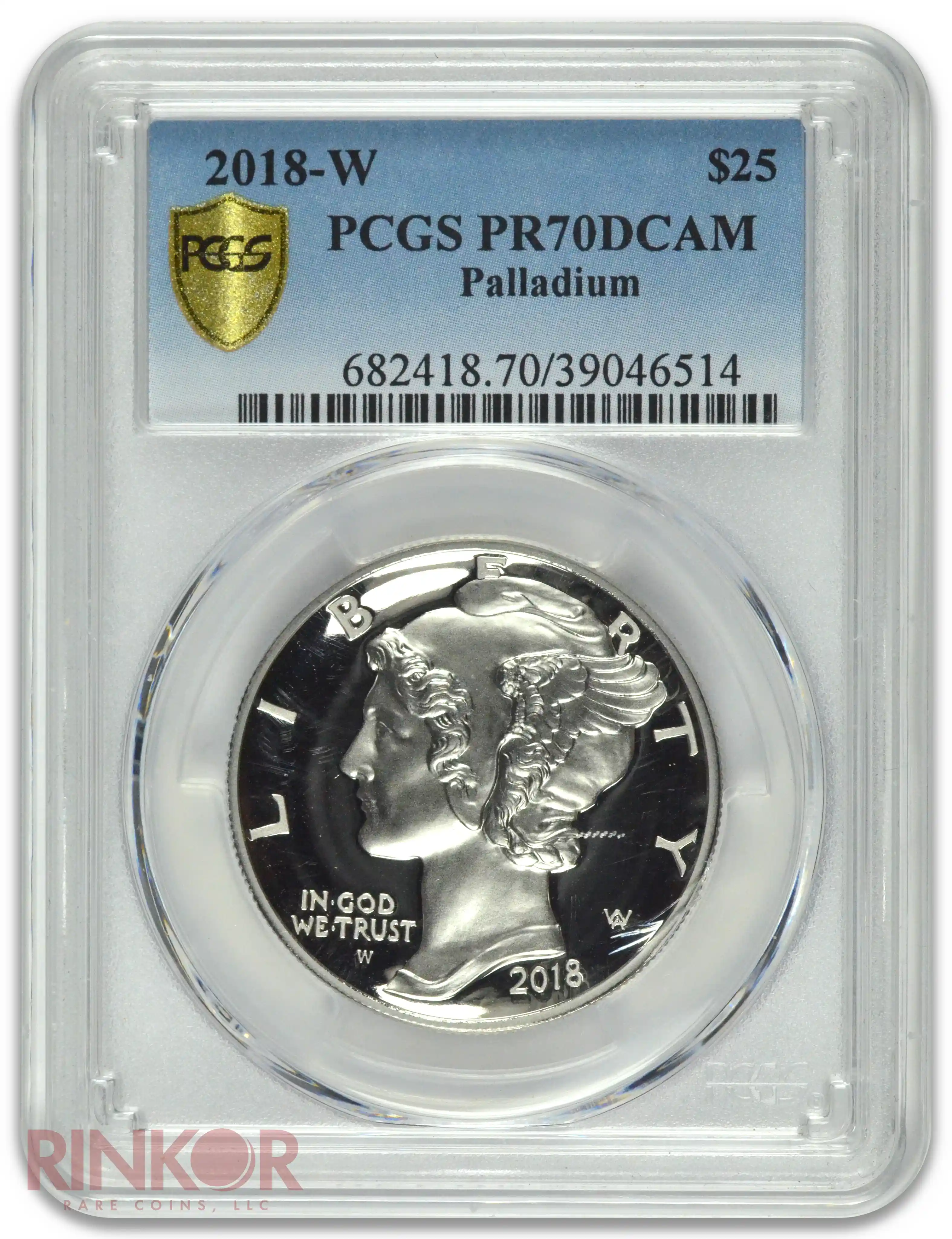 2018-W $25 Palladium Eagle 1oz PCGS PR 70