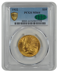 1932 Indian Head PCGS CAC MS 64