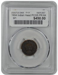 1904 Indian Head PCGS PR 64