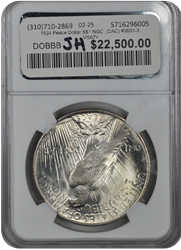 1924 Peace Dollar S$1 NGC  (CAC) #3600-3 MS67+