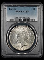 1925 S $1 PCGS AU55 AU55