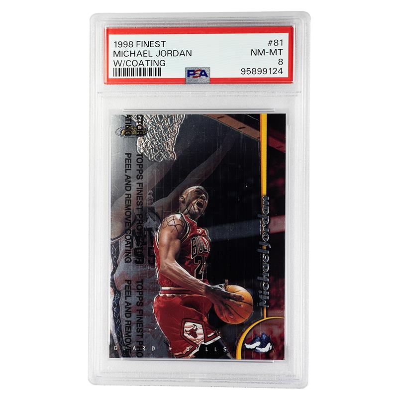 1998 Finest Michael Jordan W/Coating #81 PSA NM-MT 8 Cert #95899124