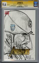 Avengers #1 CGC Signature Series 9.6 (Marvel, 2010) Signed & Sketch by Billy Tucci 