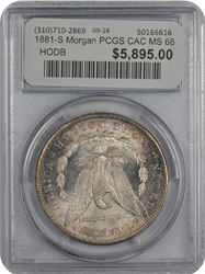 1881-S Morgan PCGS CAC MS 68