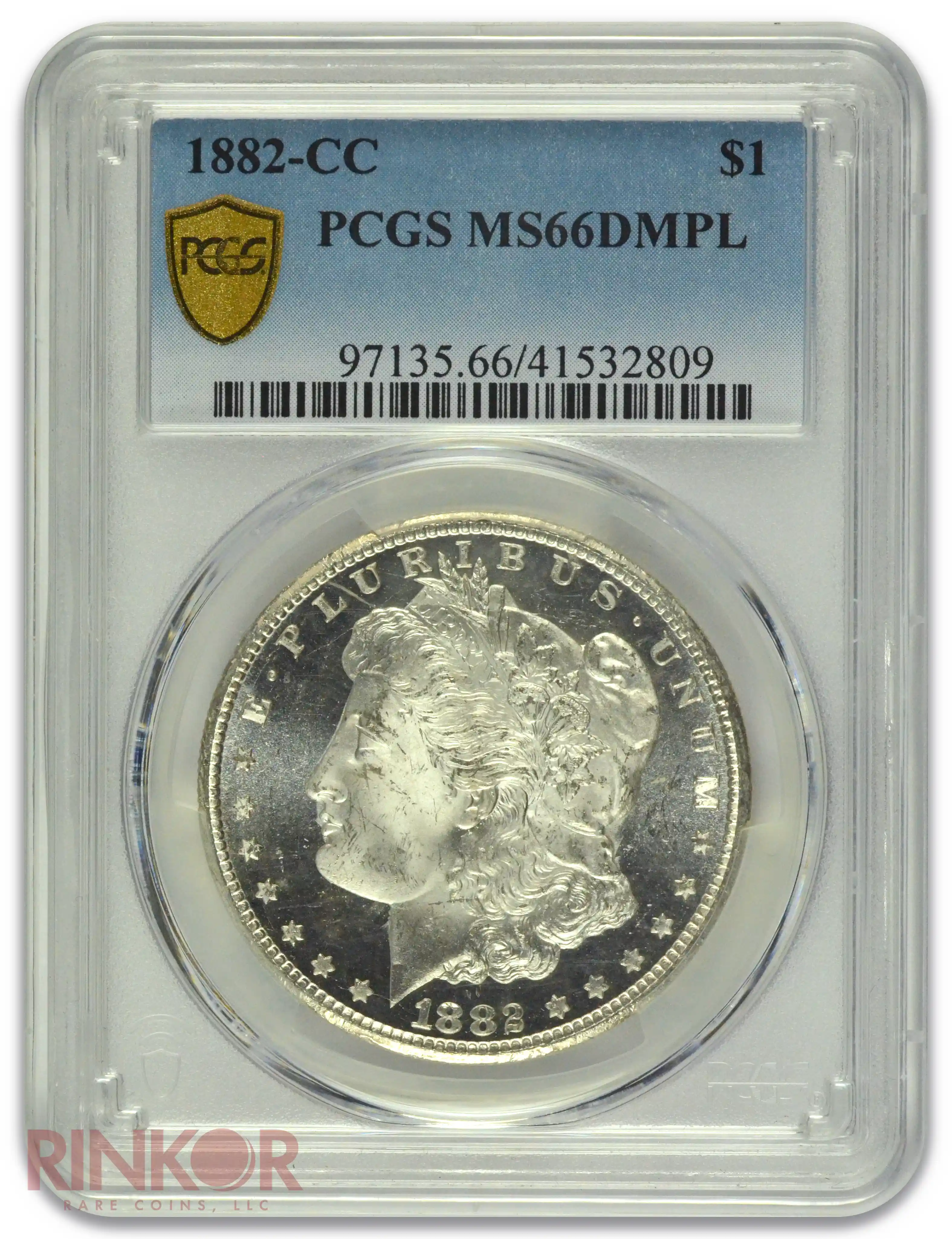 1882-CC $1 Morgan Dollar PCGS MS 66 DMPL