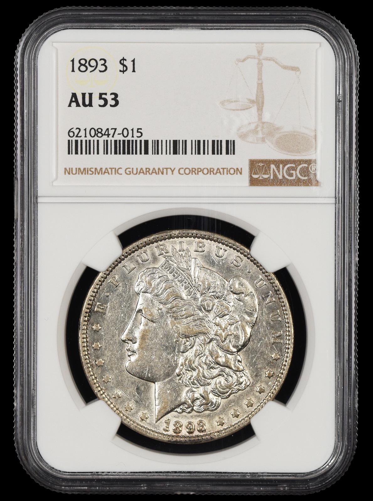 1893 $1 NGC AU-53