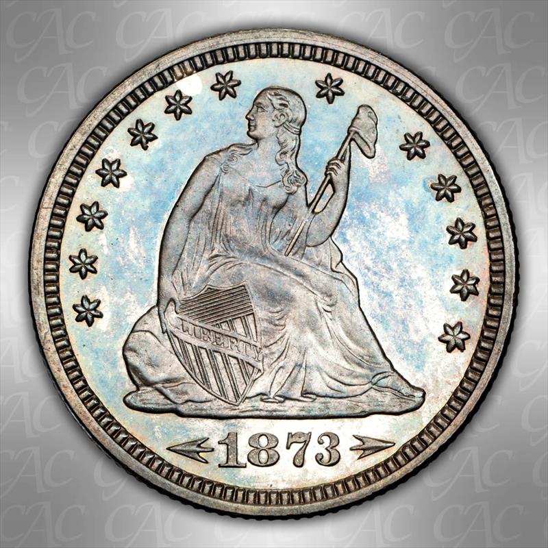 1873 Arrows 25c CACG PR 65