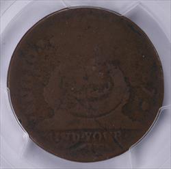 1787 Fucio Cent PCGS AG3 STATES UNITED, 4 Cinq 