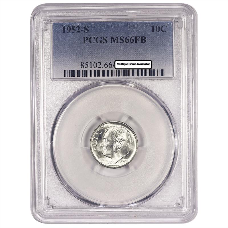 1952-S Roosevelt Dime 10C PCGS  MS66FB -Multiple Coins Available-