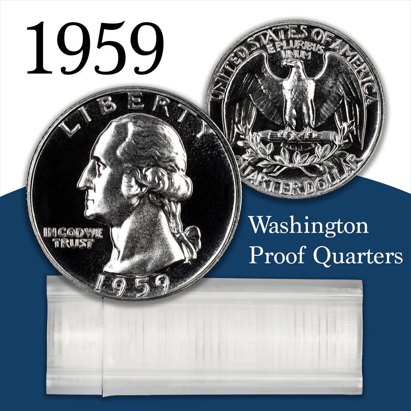 1959 Proof Washington Quarter Roll 