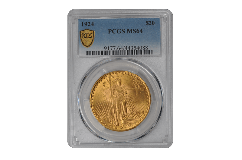 1924 St. Gaudens $20 PCGS MS 64