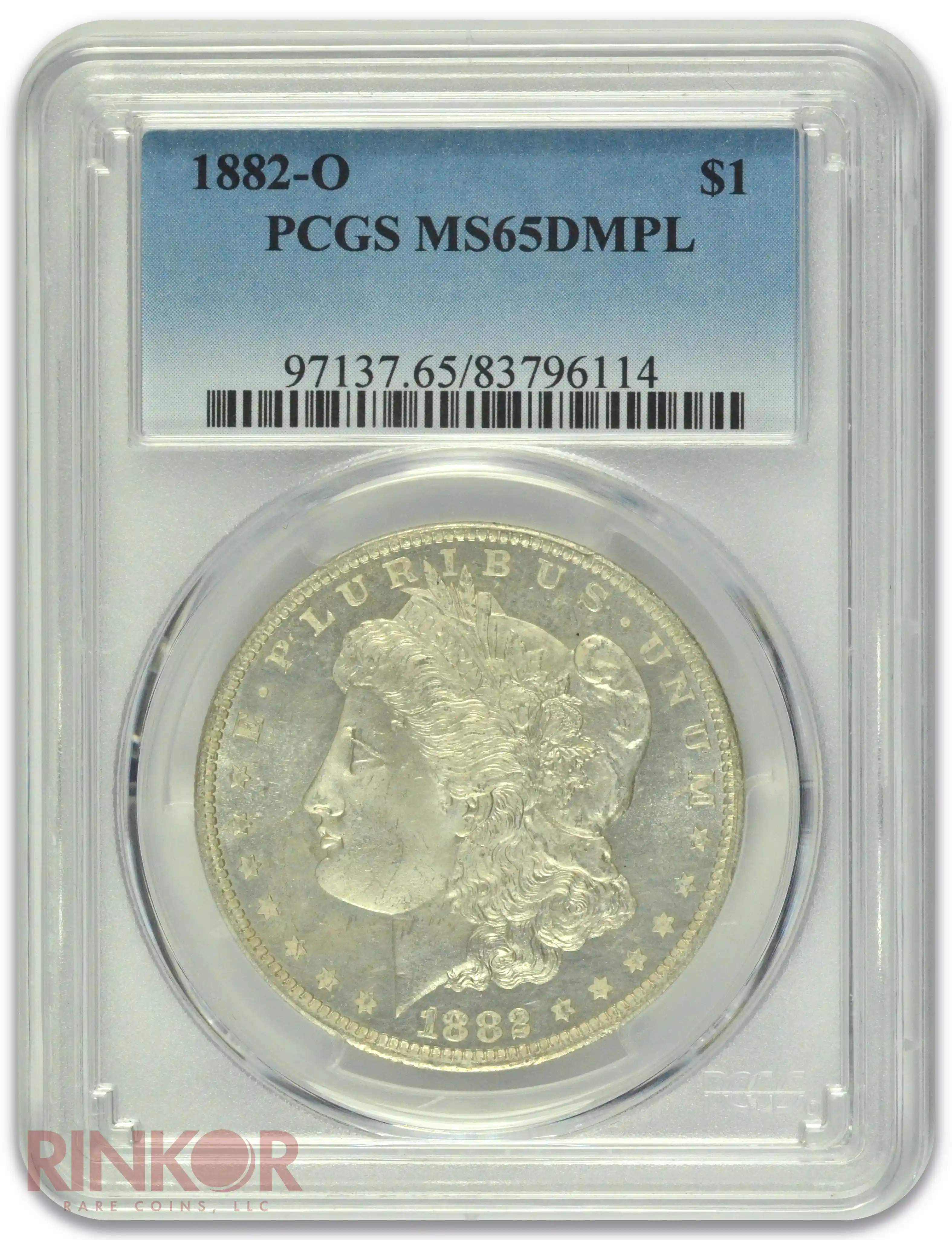 1882-O $1 Morgan Dollar PCGS MS 65 DMPL