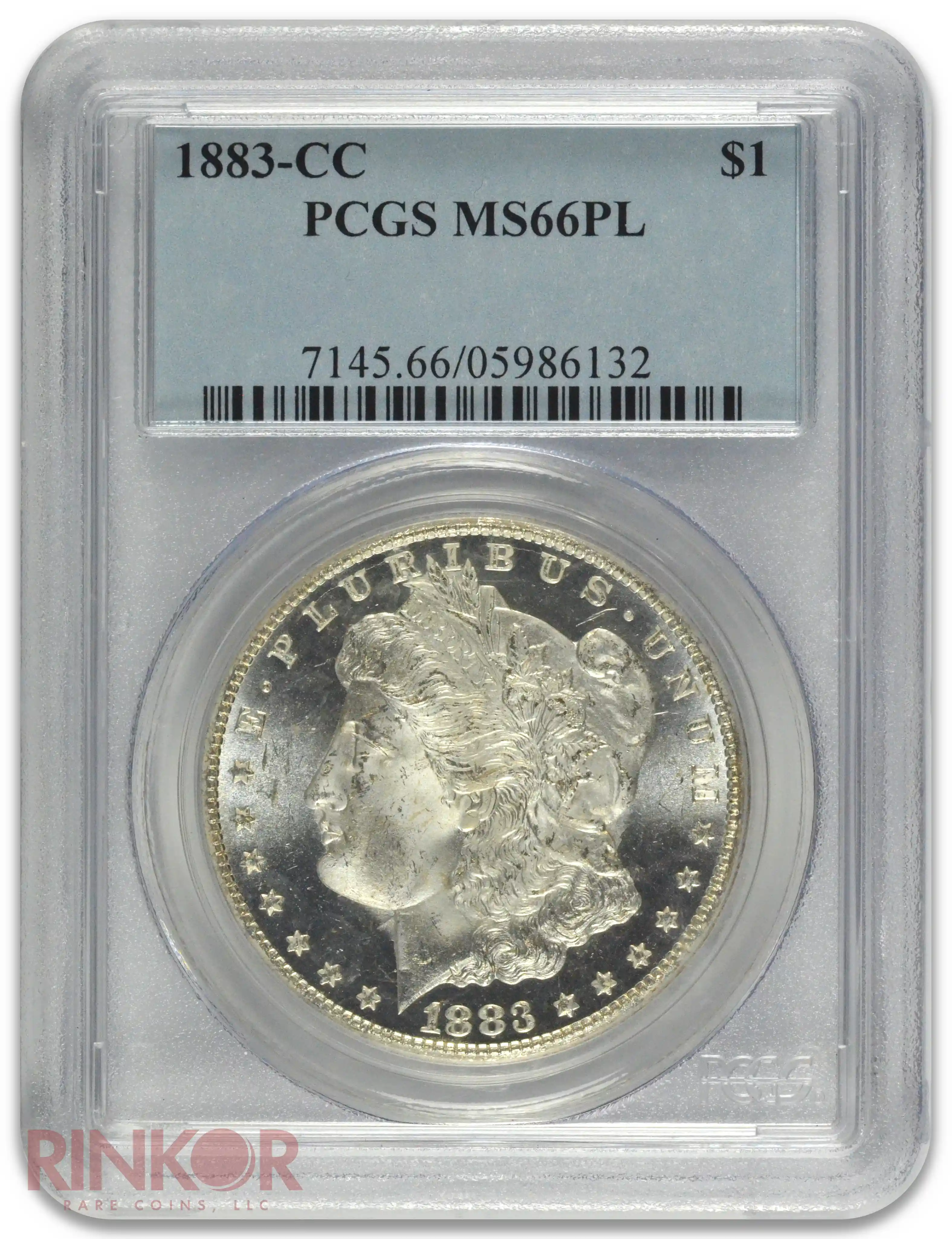 1883-CC $1 PCGS MS 66 PL