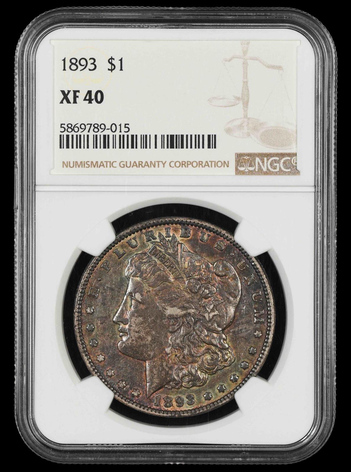 1893 $1 NGC XF-40