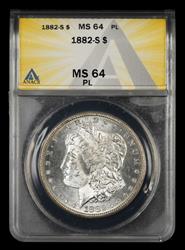 1882 S $1 ANACS MS64PL